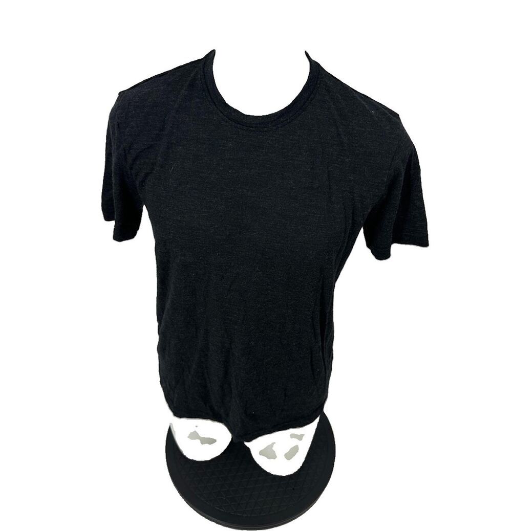 Merino Tech Large Men Crewneck T-shirt Extra Fine Merino Wool Short Sleeve DV9